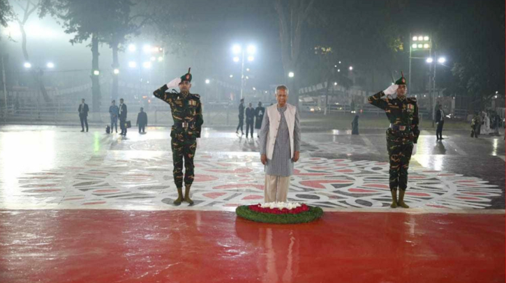 ভাষা শহীদদের প্রতি প্রধান উপদেষ্টার শ্রদ্ধা নিবেদন